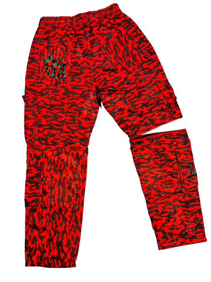 UK Nylon Convert Pants/Shorts (Red Camo)