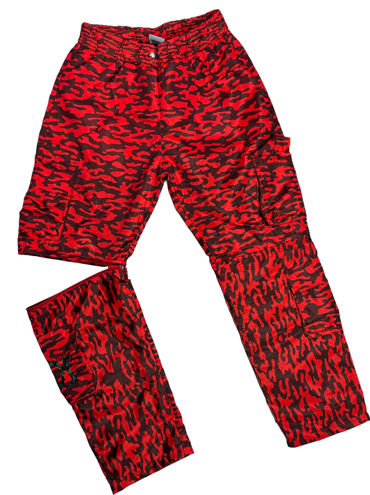 UK Nylon Convert Pants/Shorts (Red Camo)