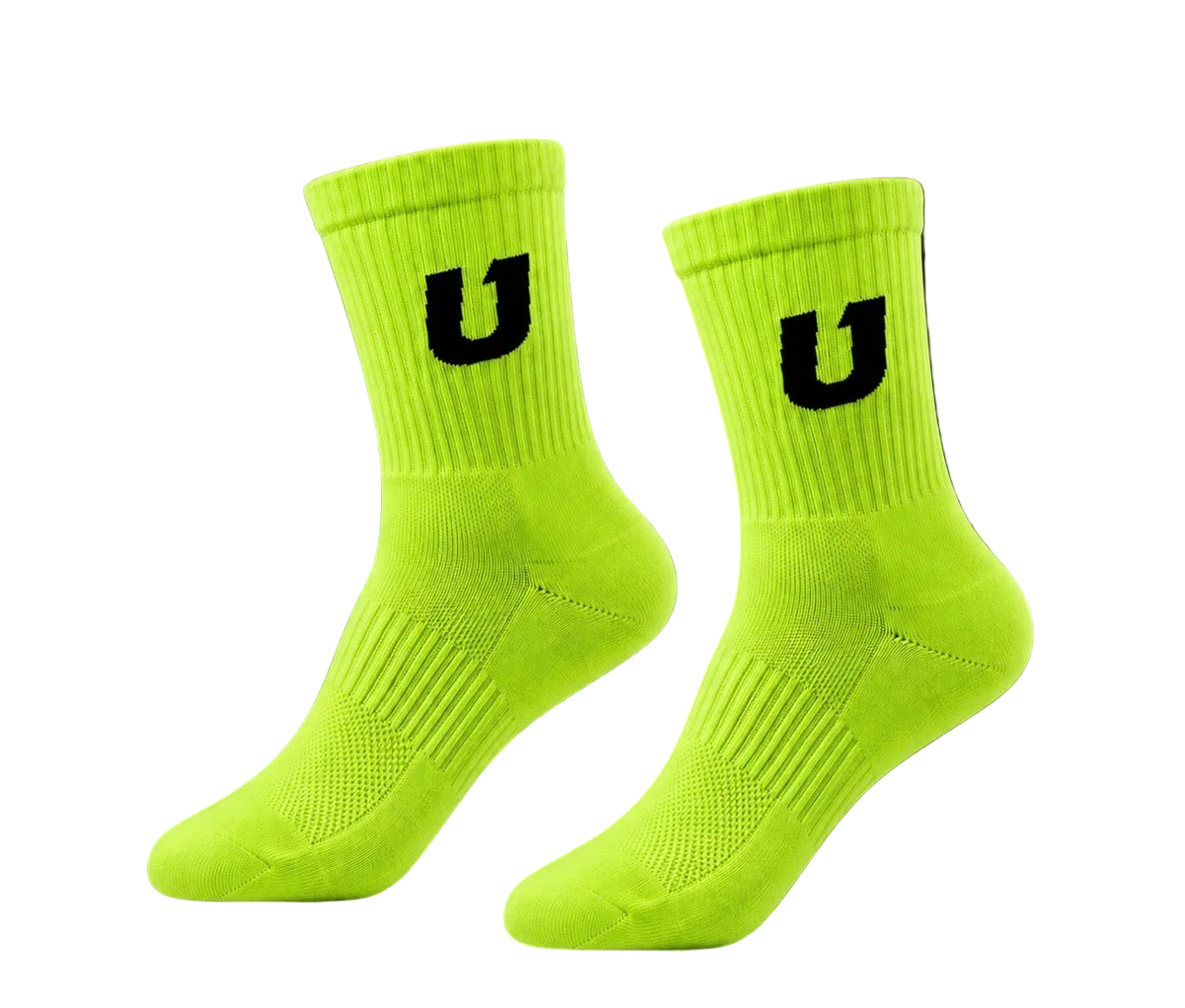 Wave Socks Pair (Neon Green)