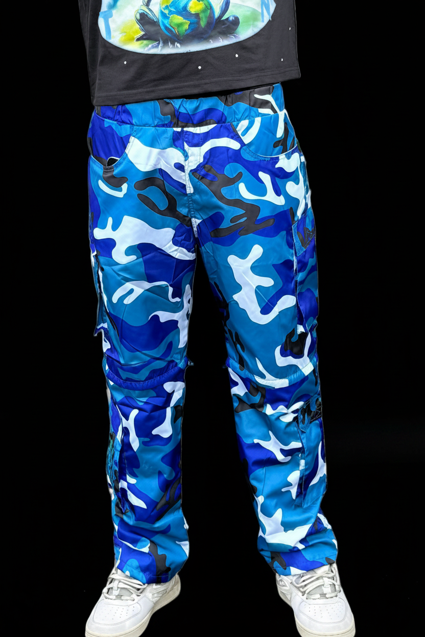 UK Nylon Converts Pants/Shorts (Blue Camo)