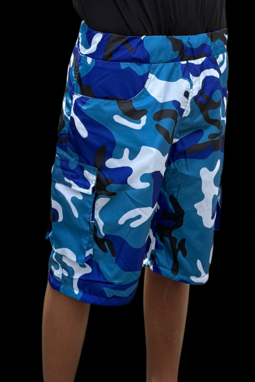 UK Nylon Converts Pants/Shorts (Blue Camo)