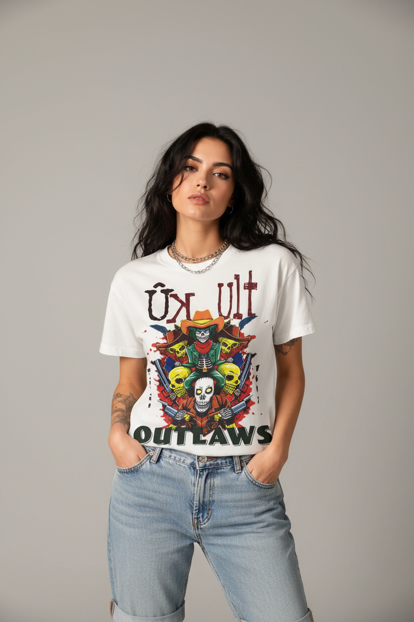 Outlaws T-Shirt  (White)