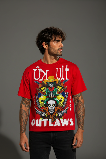 Outlaws T-Shirt  (Red)