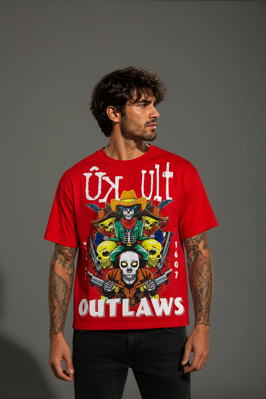 Outlaws T-Shirt  (Red)
